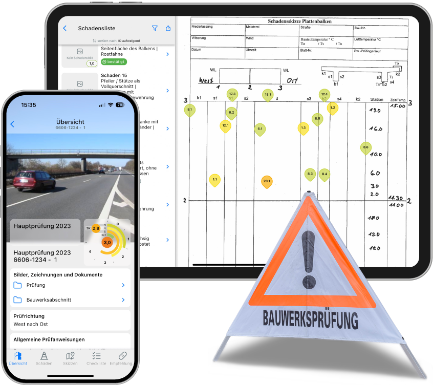 Mobile ZIS Ing-Bau App für iOS und Android.
