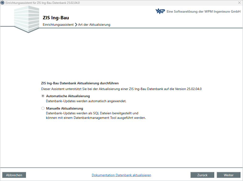 Datenbank aktualisieren - Art