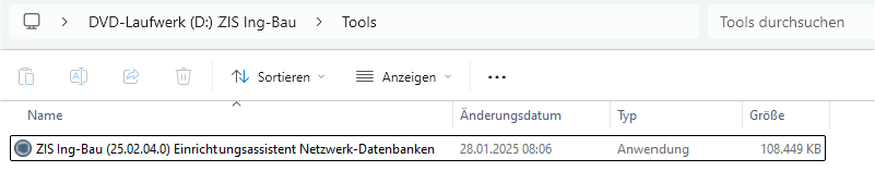 Einrichtungsassistent im Ordner