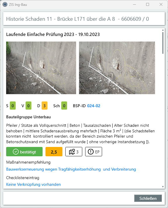 Schadenshistorie Fenster