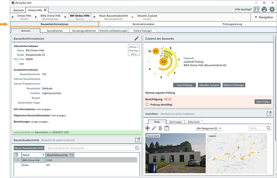 Bauwerksinformationen erfassen