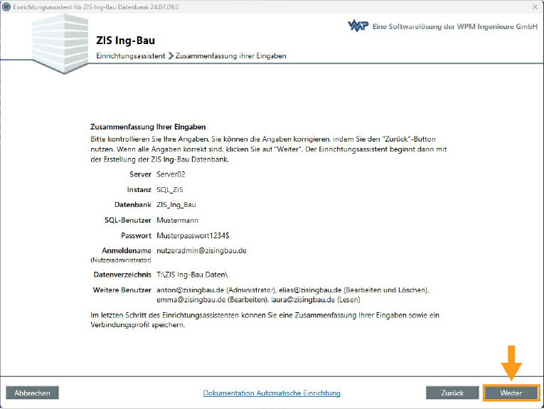 Einrichtungsassistent_Zusammenfassung