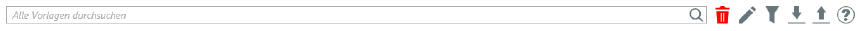 Funktionsleiste Vorlagen