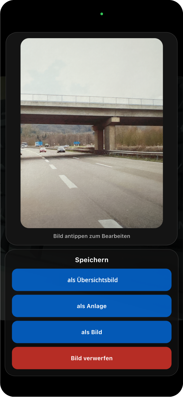 App - Bild hinzufügen Prüfung/Ebene