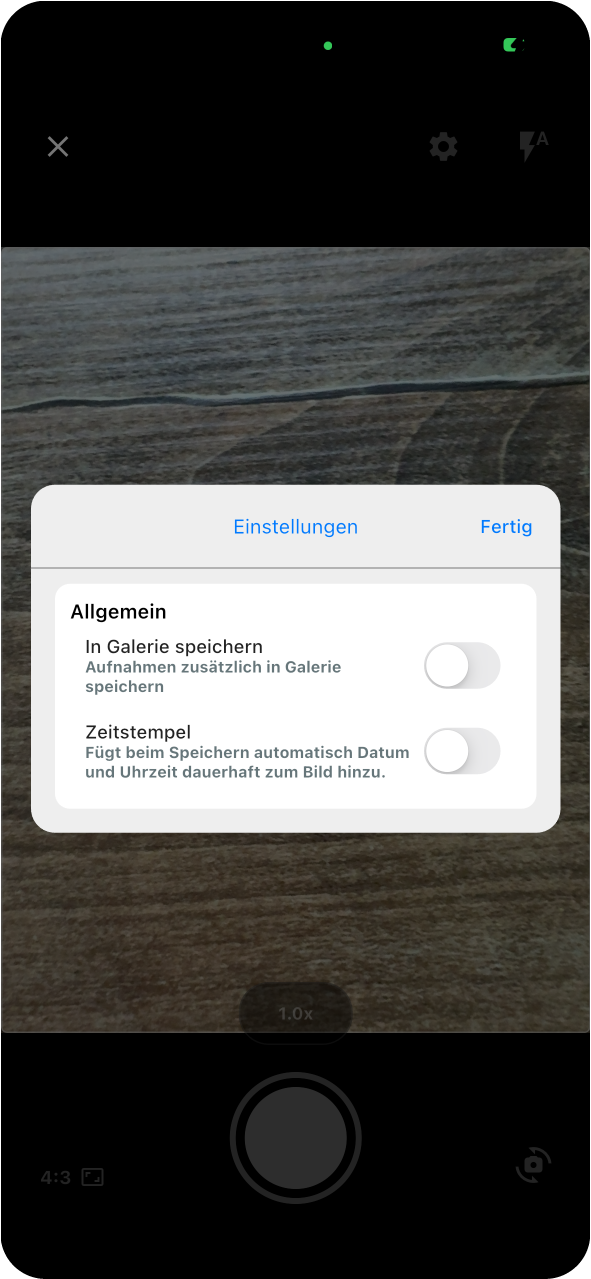 App - Bildeinstellungen 1