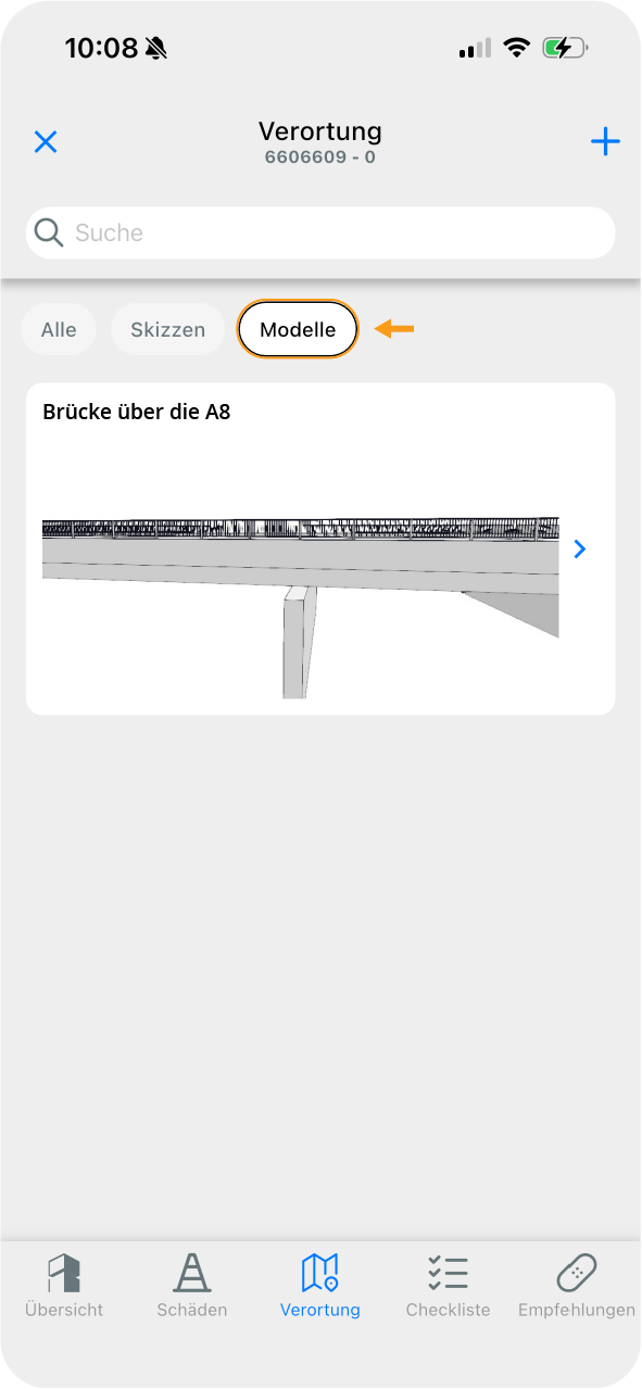 App - Schaden aus Liste verorten - Schritt 2