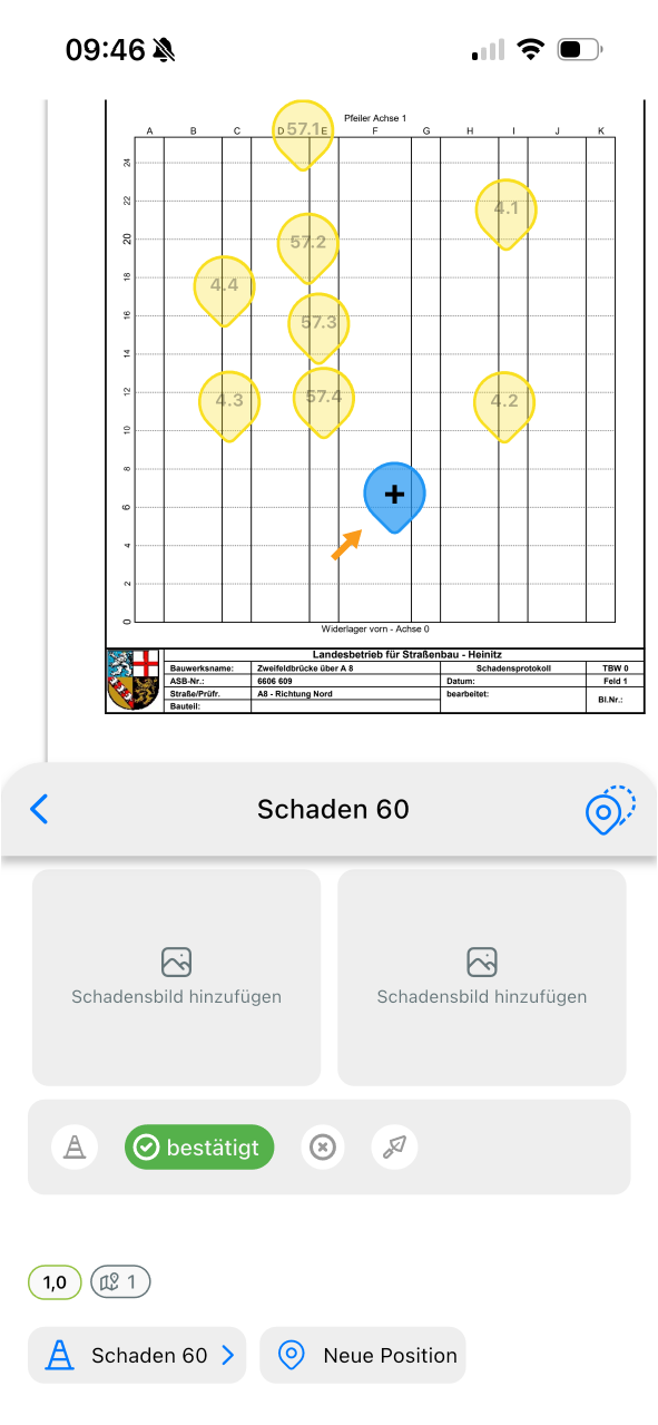 App - Schaden verorten - Schritt 3