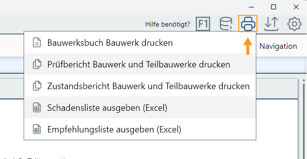 Druckauswahl - Öffnen