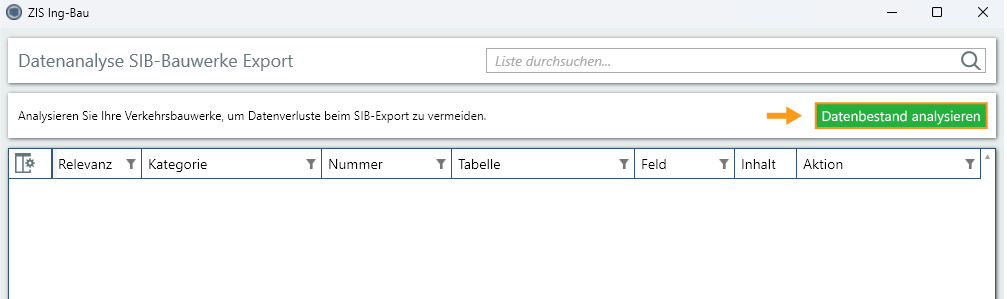 Datenbestand analysieren
