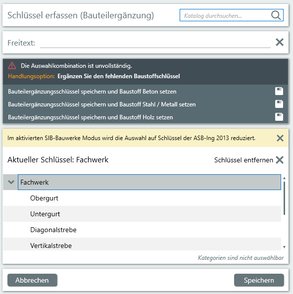 Bauteilergänzung - Mehrere Schlüssel zur Vervollständigung - 2