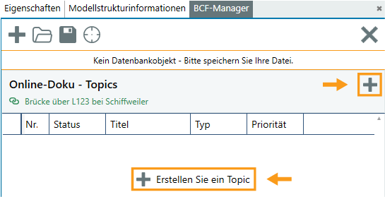 BCF - Topic erstellen